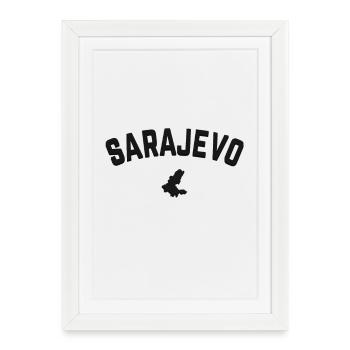 Sarajevo Bosnie - Affiche encadrée (27 × 37 cm) - blanc - Devant