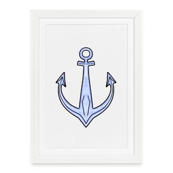 ancre - Affiche encadrée (27 × 37 cm) - blanc - Devant