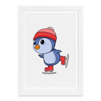 Patins à glace - Affiche encadrée (27 × 37 cm) - blanc - Devant