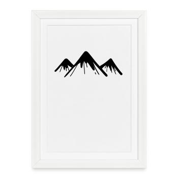 Mountain Mountains - Framed poster (27 × 37 cm) - white - Front
