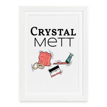Crystal Mett - si piraté est votre médicament - Affiche encadrée (27 × 37 cm) - blanc - Devant
