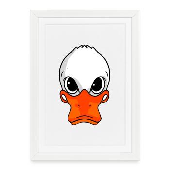 Evil Duck - Framed poster (27 × 37 cm) - white - Front
