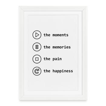 Mental Health Attention à vivre consciemment - Affiche encadrée (27 × 37 cm) - blanc - Devant