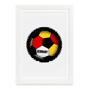 Germany Flags Soccer Illustration - Framed poster (27 × 37 cm) - white - Front