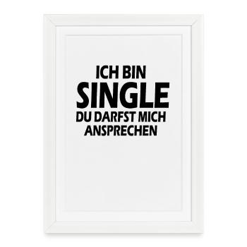 Single - Gerahmtes Poster (27 × 37 cm) - Weiß - Vorne