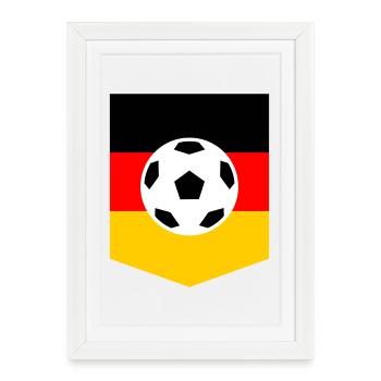 Deutschland Fußball - Framed poster (27 × 37 cm) - white - Front