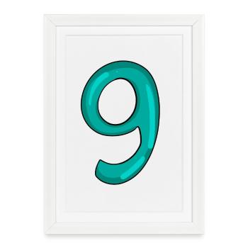 9 - Affiche encadrée (27 × 37 cm) - blanc - Devant