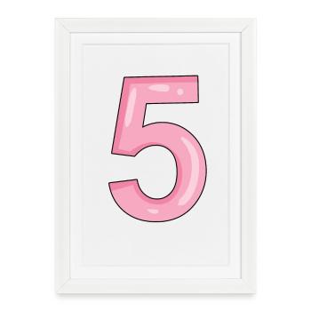 5 Pink - Framed poster (27 × 37 cm) - white - Front