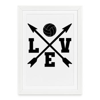 Volleyball - Framed poster (27 × 37 cm) - white - Front