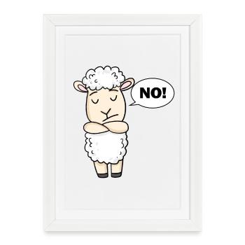 N° de moutons - Affiche encadrée (27 × 37 cm) - blanc - Devant