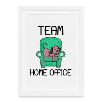 Bureau à domicile - Affiche encadrée (27 × 37 cm) - blanc - Devant