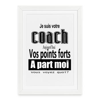 coach vos points fort - Affiche encadrée (27 × 37 cm) - blanc - Devant