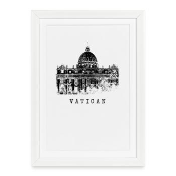 Vatican St. Peter's Basilica Vintage Vatican City Vatican Rome - Framed poster (27 × 37 cm) - white - Front