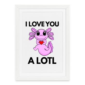 Axolotl - Affiche encadrée (27 × 37 cm) - blanc - Devant