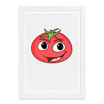Tomate - Affiche encadrée (27 × 37 cm) - blanc - Devant