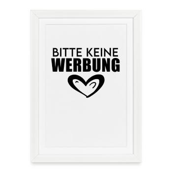 Bitte keine Werbung - Briefkasten - Gerahmtes Poster (27 × 37 cm) - Weiß - Vorne
