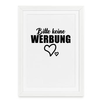 Bitte keine Werbung - Briefkasten - Gerahmtes Poster (27 × 37 cm) - Weiß - Vorne