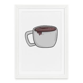 Coffee coffee cup cup - Framed poster (27 × 37 cm) - white - Front