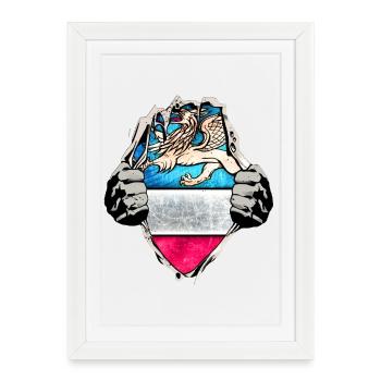Rostock couleurs vives sous la chemise - Affiche encadrée (27 × 37 cm) - blanc - Devant