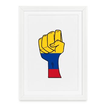 Colombie - Affiche encadrée (27 × 37 cm) - blanc - Devant