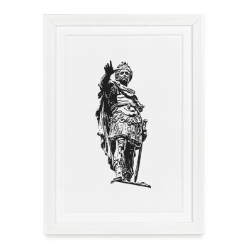 Auguste Auguste Fontaine d’Augsbourg - Affiche encadrée (27 × 37 cm) - blanc - Devant
