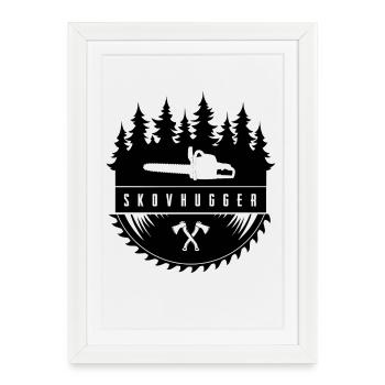 Bûcheron - Affiche encadrée (27 × 37 cm) - blanc - Devant