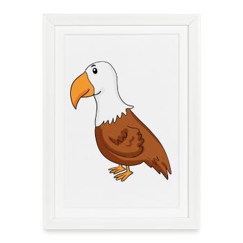 Aigle - Affiche encadrée (27 × 37 cm) - blanc - Devant