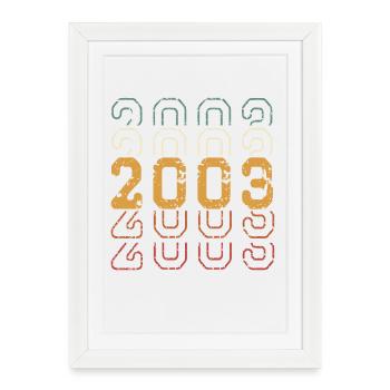 2003 - Affiche encadrée (27 × 37 cm) - blanc - Devant