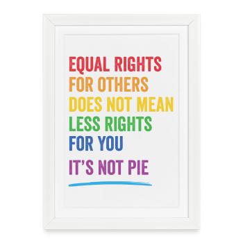 LGBT - Égalité des droits pour autrui - Affiche encadrée (27 × 37 cm) - blanc - Devant