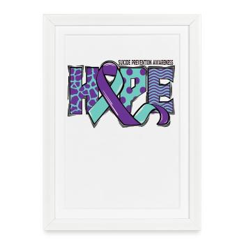 Message d’espoir sur la santé mentale - Affiche encadrée (27 × 37 cm) - blanc - Devant