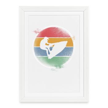 Jet ski - Affiche encadrée (27 × 37 cm) - blanc - Devant
