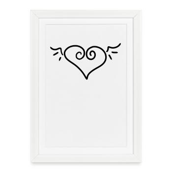 Ange du cœur - Affiche encadrée (27 × 37 cm) - blanc - Devant