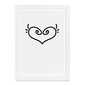 Ange du Cœur Ange Gardien - Affiche encadrée (27 × 37 cm) - blanc - Devant