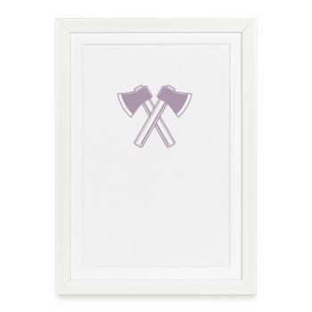 Axe Axes Lumberjack Forester - Framed poster (27 × 37 cm) - white - Front