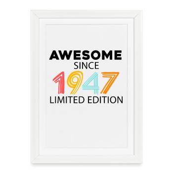 Fantastic since 1947 - born in 1947 - Framed poster (27 × 37 cm) - white - Front