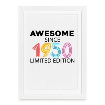 Fantastic since 1950 - born in 1950 - Framed poster (27 × 37 cm) - white - Front