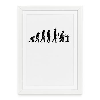 Evolution of Gamer Gambler Nerd Geek Progamer - Framed poster (27 × 37 cm) - white - Front