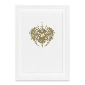 stylo et papier dm cube - Affiche encadrée (27 × 37 cm) - blanc - Devant