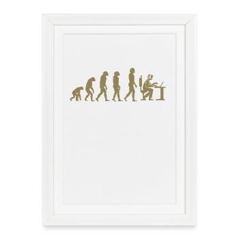 Evolution of Gamer Gambler Nerd Geek Progamer - Framed poster (27 × 37 cm) - white - Front