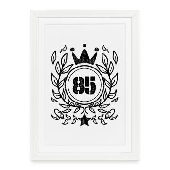 85 - Born year Year of birth 1985 - Framed poster (27 × 37 cm) - white - Front