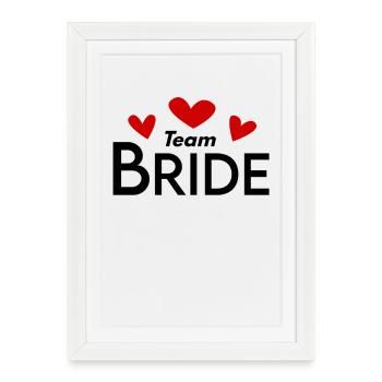 Célébration de mariage de mariage de l’équipe - Affiche encadrée (27 × 37 cm) - blanc - Devant