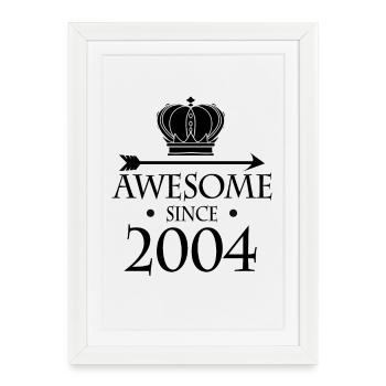 Vintage 2004 - Fantastic since 2004 - Framed poster (27 × 37 cm) - white - Front
