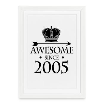 Born in 2005 - Fantastic since 2005 - Framed poster (27 × 37 cm) - white - Front