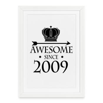 Millésime 2009 - Fantastique depuis 2009 - Affiche encadrée (27 × 37 cm) - blanc - Devant