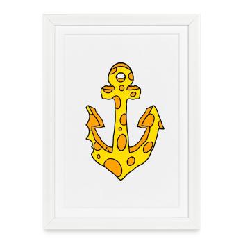 Fromage Anker - Affiche encadrée (27 × 37 cm) - blanc - Devant