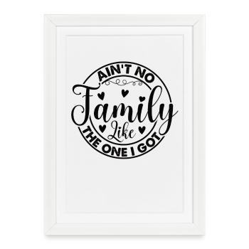 Family Appreciation Ain't No Family - Framed poster (27 × 37 cm) - white - Front