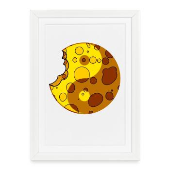 Fromage Yin Yang - Affiche encadrée (27 × 37 cm) - blanc - Devant