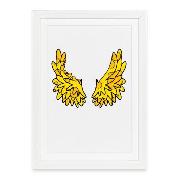 Ailes de fromage - Affiche encadrée (27 × 37 cm) - blanc - Devant