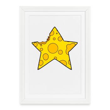 Cheese Star - Framed poster (27 × 37 cm) - white - Front