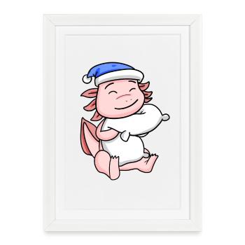 Axolotl Baby - Framed poster (27 × 37 cm) - white - Front